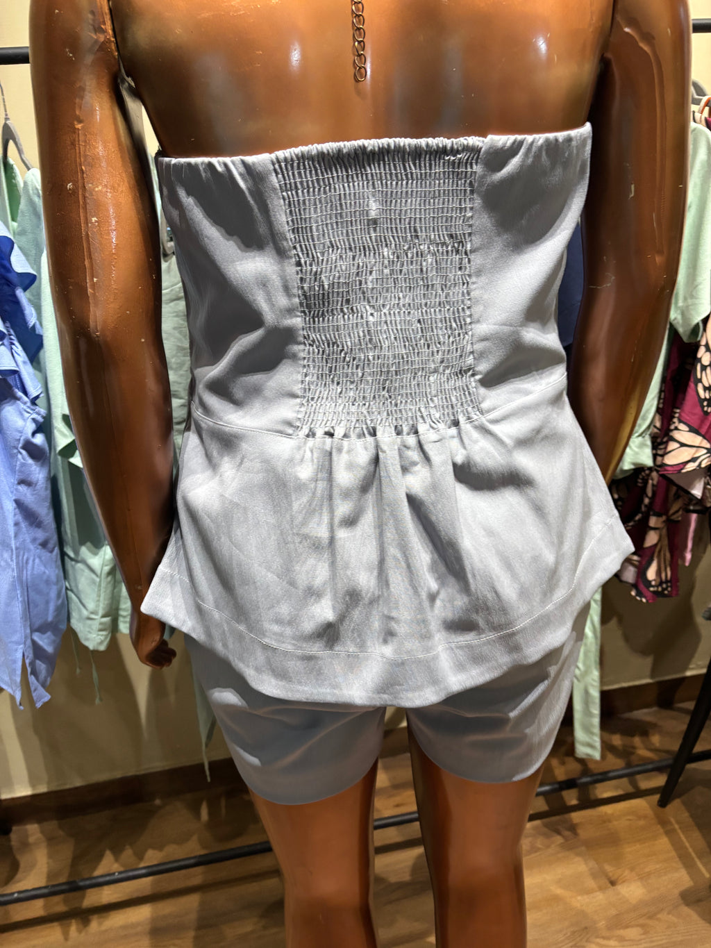 Conjunto short blusa peplum