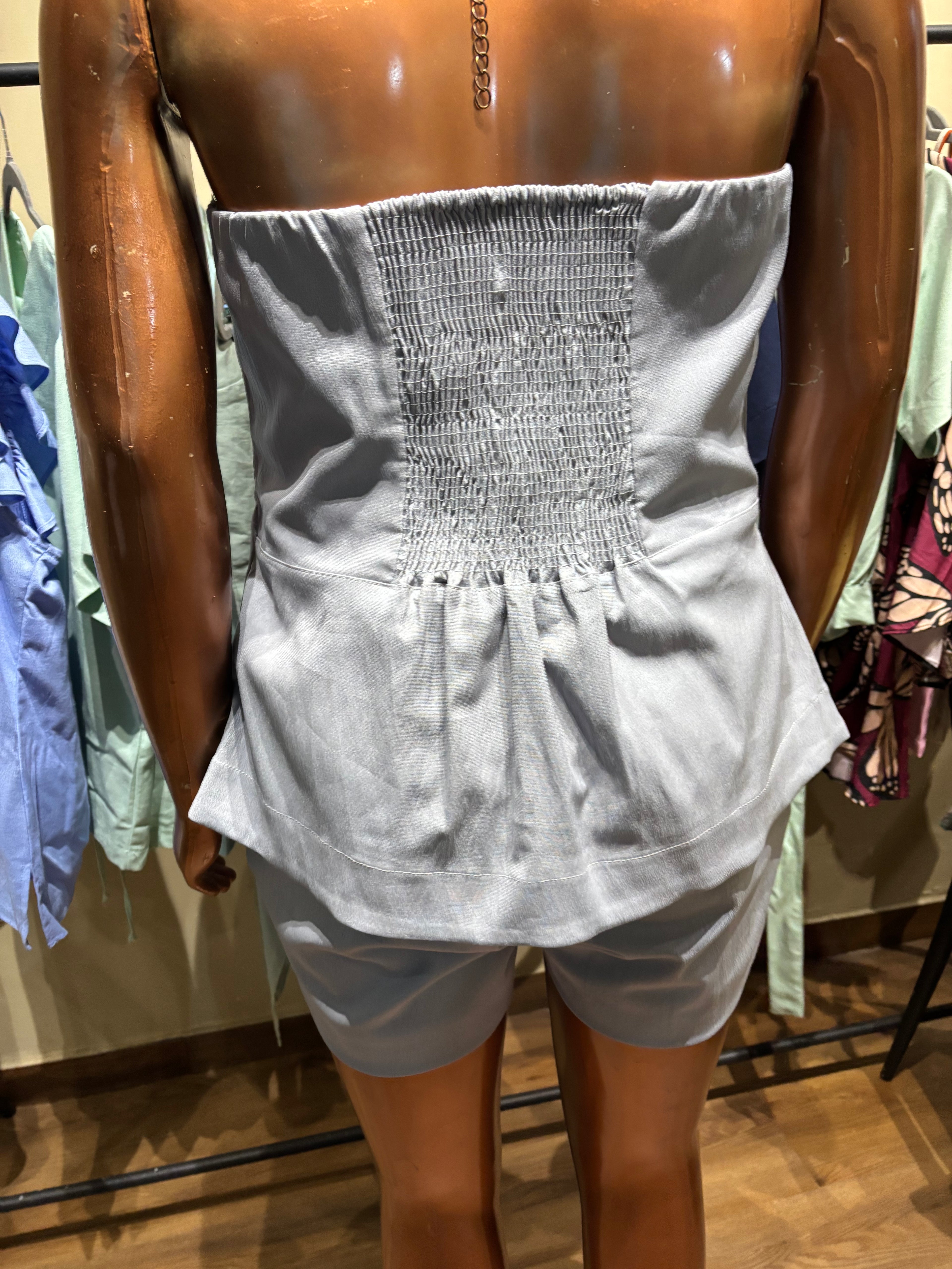 Conjunto short blusa peplum